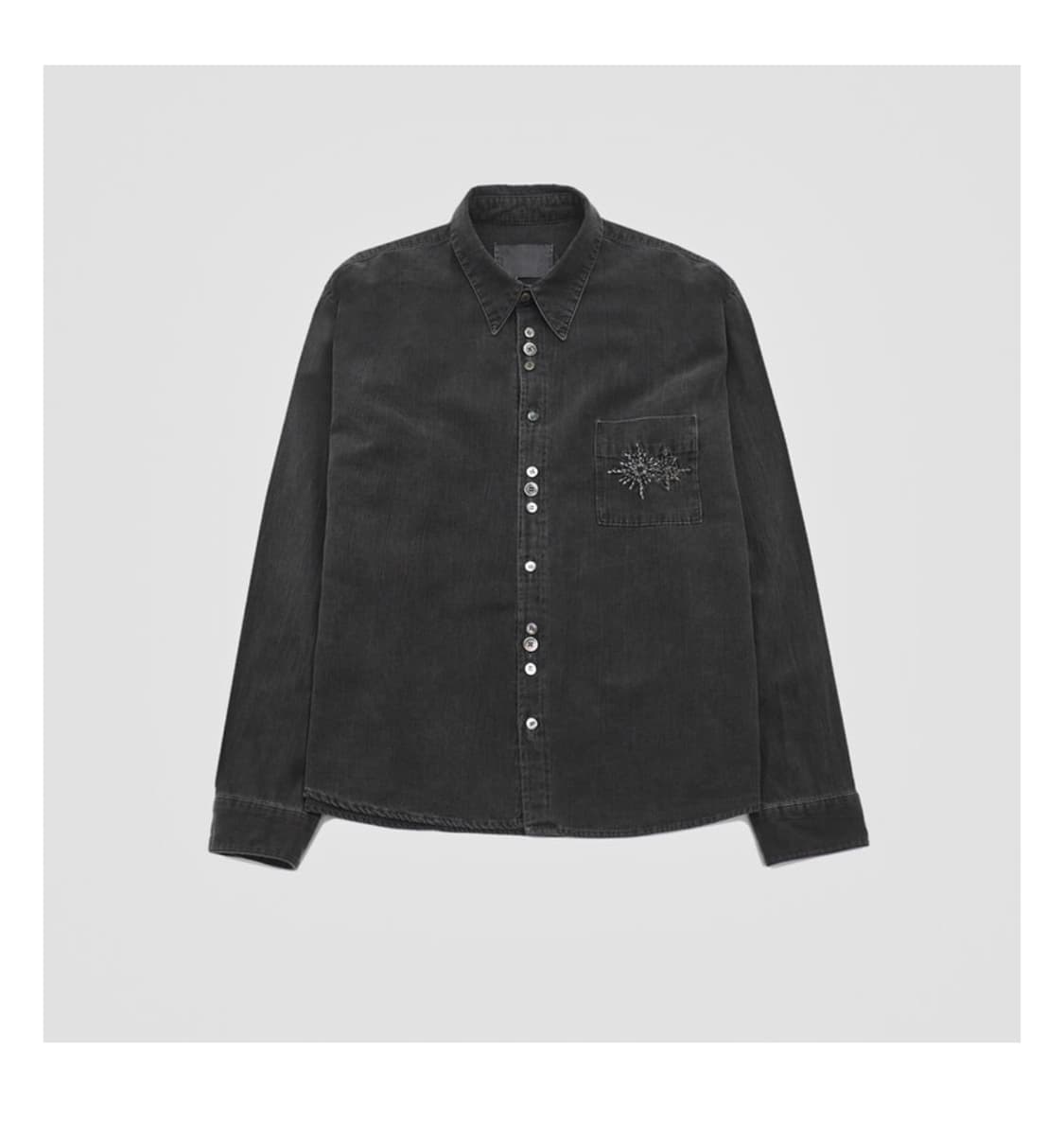 음양 Eclipse embroidery 셔츠 차콜 L 상품이미지1