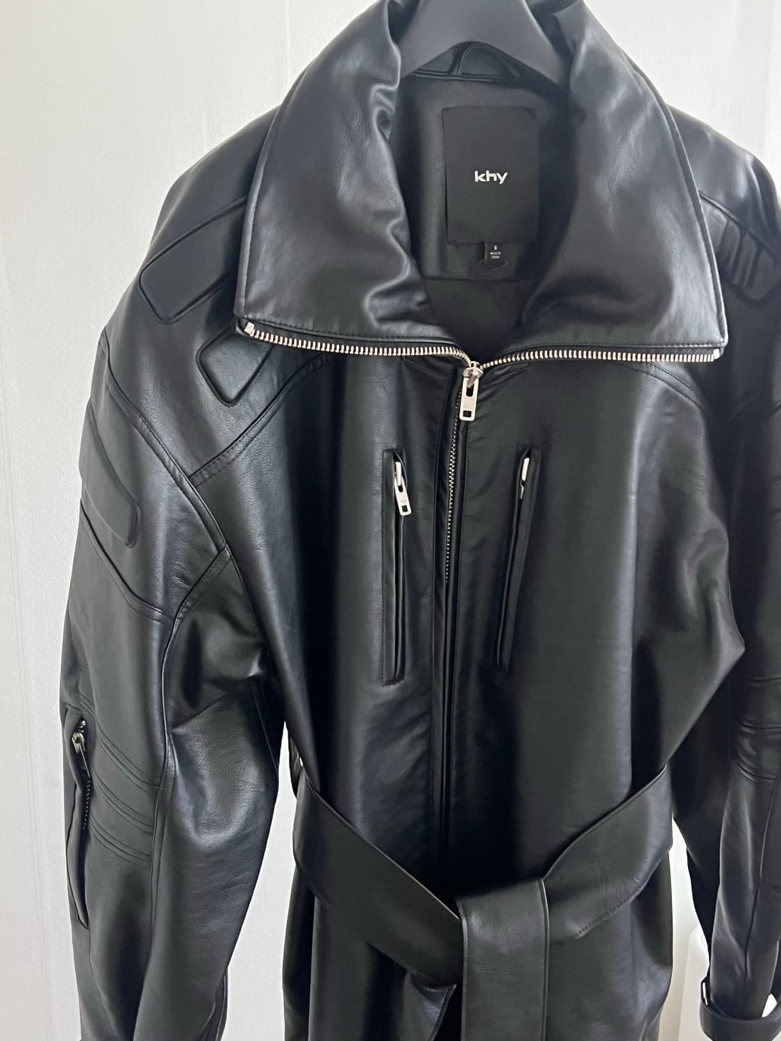 Khy (카이) Faux Leather Trench 레더 트렌치코트 S 상품이미지10