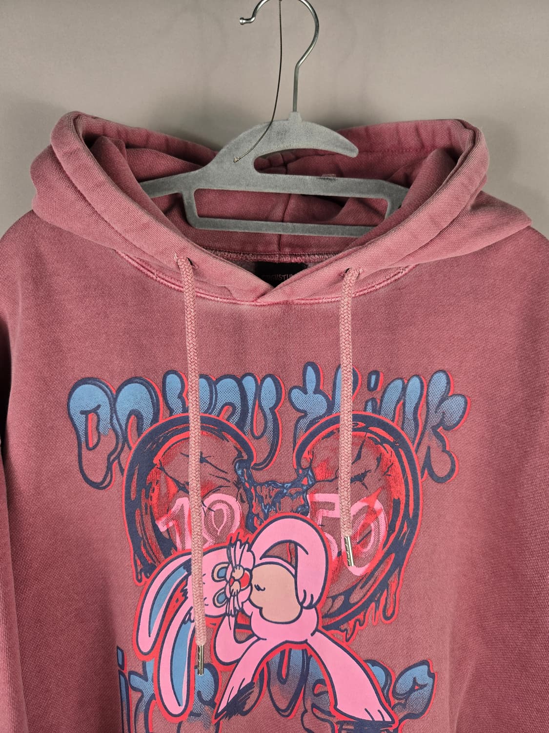 [무료배송]꼼파뇨 M 여성 기모 피그먼트 후드티 인디핑크 상품이미지2