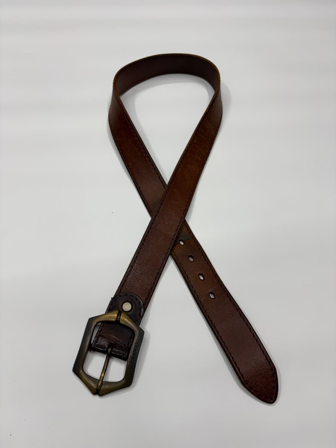 빈티지 버카루 웨스턴 브라운 레더 벨트 Vintage Buckaroo 상품이미지3