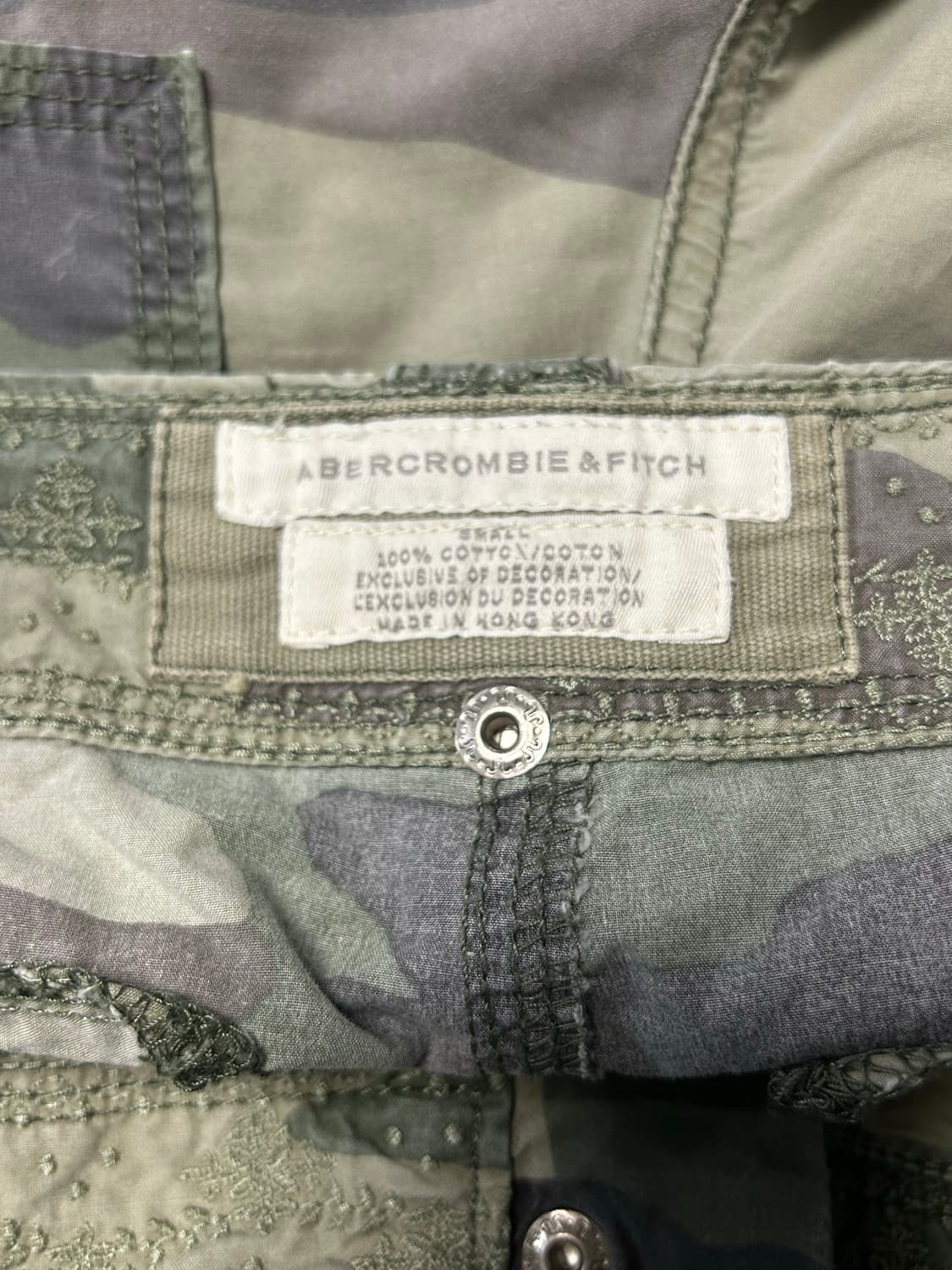 아베크롬비앤피치 빈티지 Y2K 카모 카고 반바지  상품이미지8