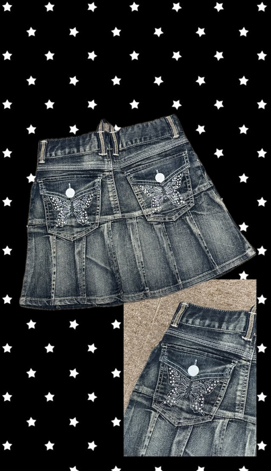 Vintage 그런지 나비 스커트 상품이미지2