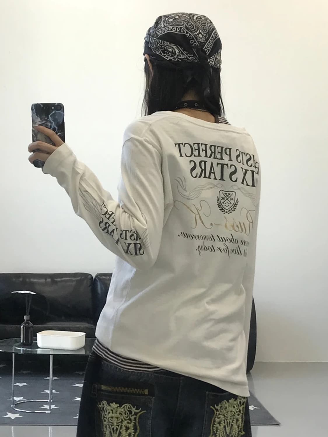 RUSS.K Y2K프린팅 롱슬리브 상품이미지2