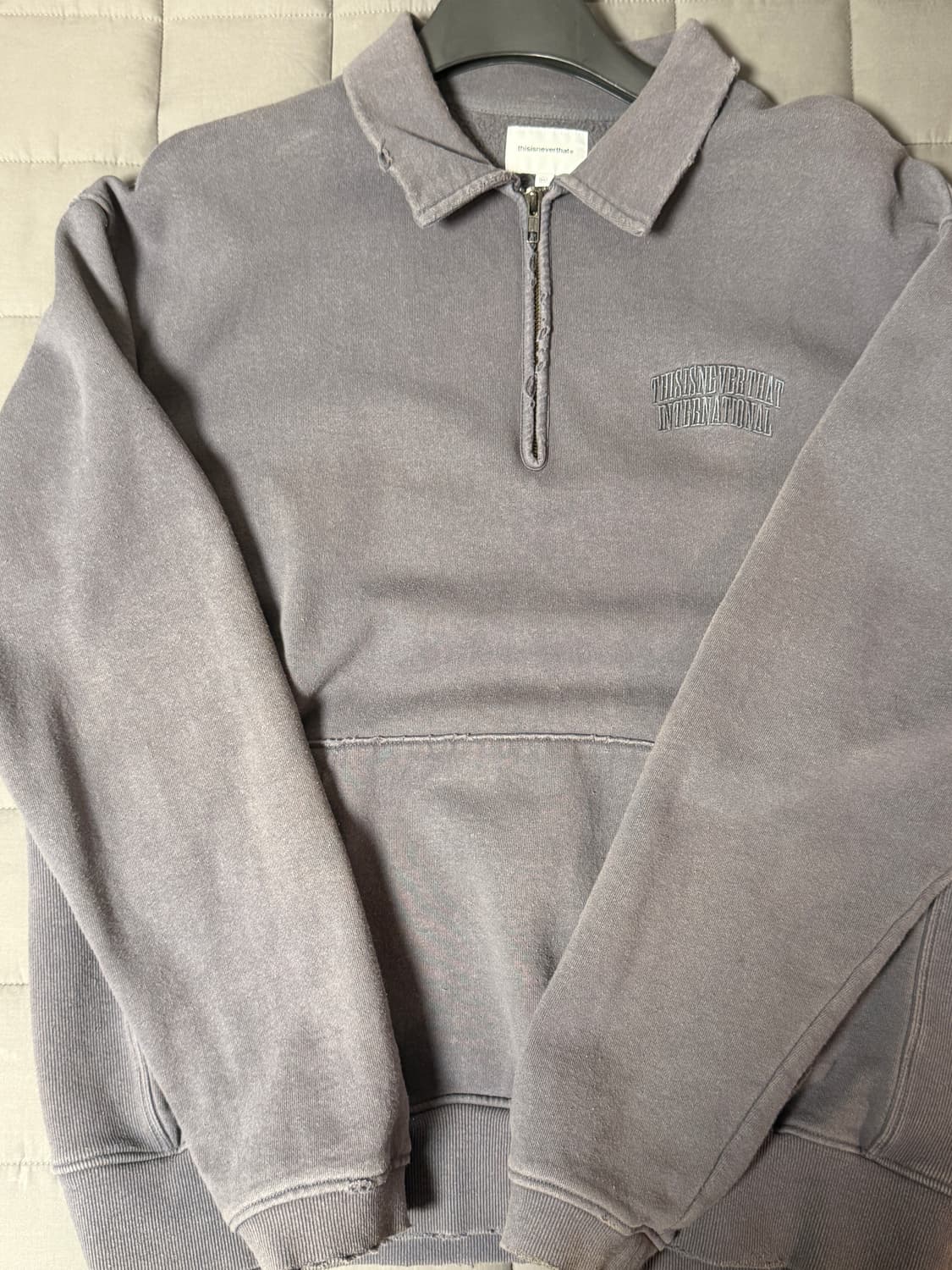 [XL] 디스이즈네버댓 하프 집업 카라 맨투맨 상품이미지2