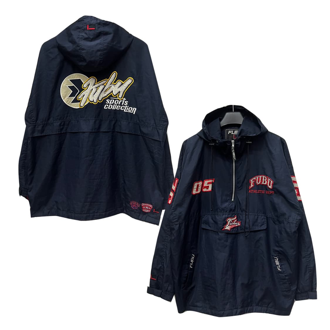 00s FUBU 후부 하프집업 후드 바람막이 XL 상품이미지1
