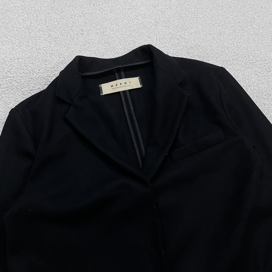 마르니 Marni 캐시미어 클래식 롱 코트 블랙 상품이미지2