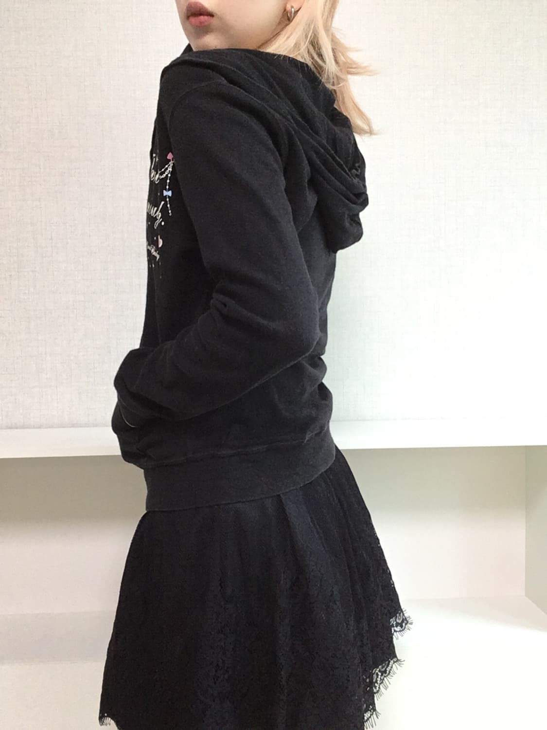 jpn vintage highteen cubic black hoodzip 상품이미지5