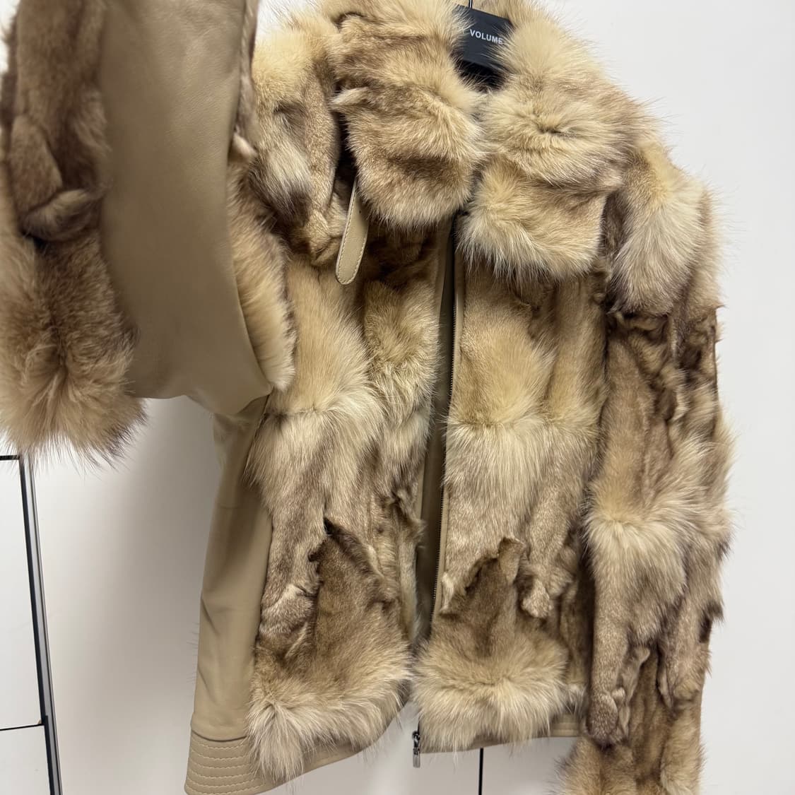 Aniveef 양가죽/여우털 100 % 모피 퍼 가죽자켓 갸루 Y2k 상품이미지4