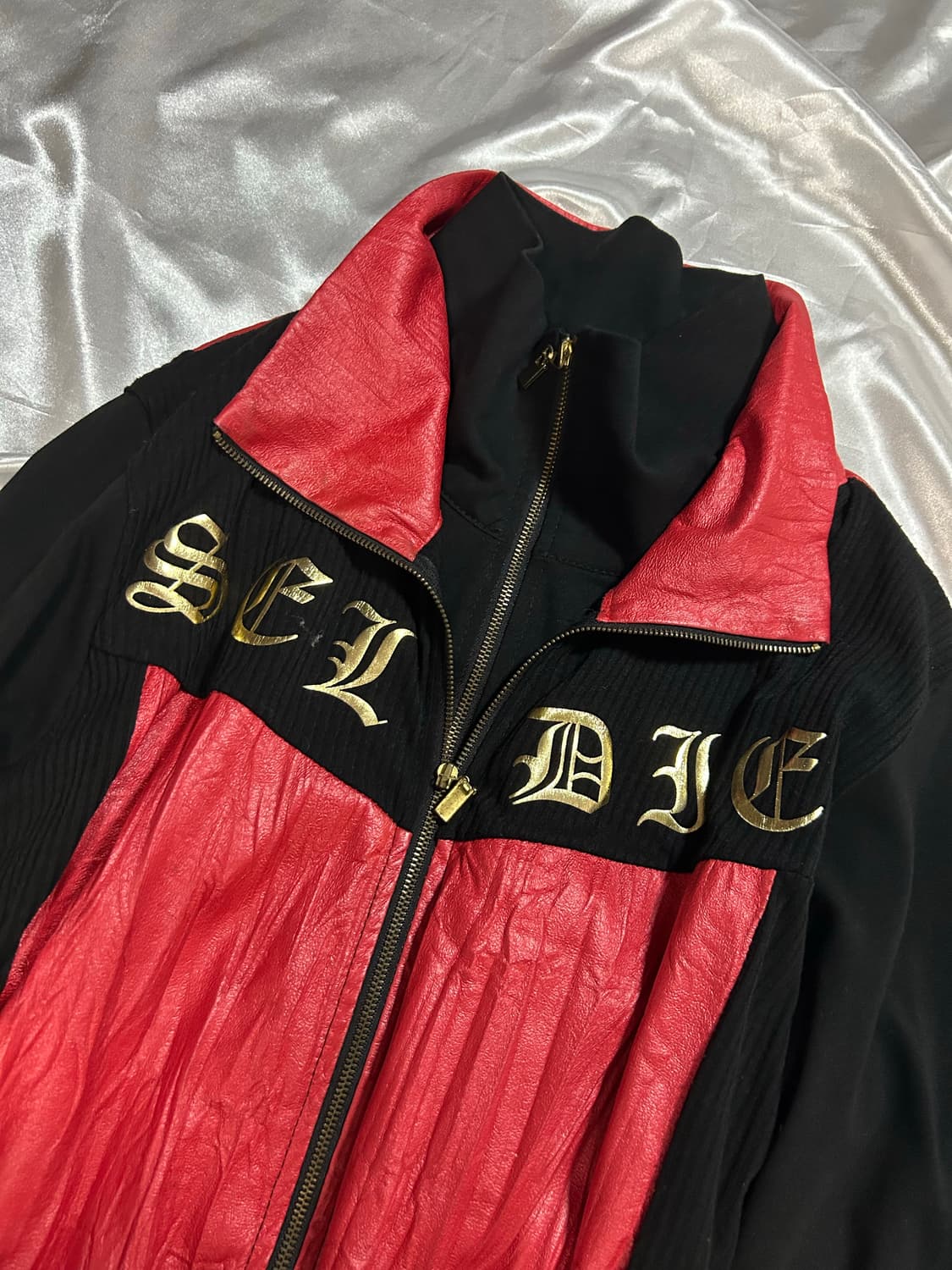 black&red layered zip-up 상품이미지2