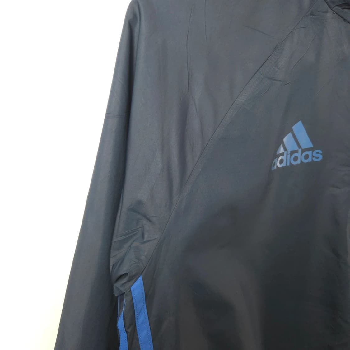 남S-M 아디다스 네이비 블루 바람막이 아노락 긴팔 상품이미지2