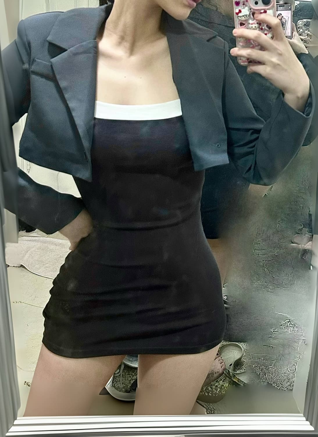 그레이 키치 투피스 상품이미지2