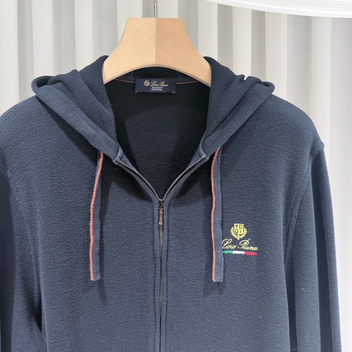 (A+/XXL) / 로로피아나 호시 후드 봄버 블랙 자켓 상품이미지4