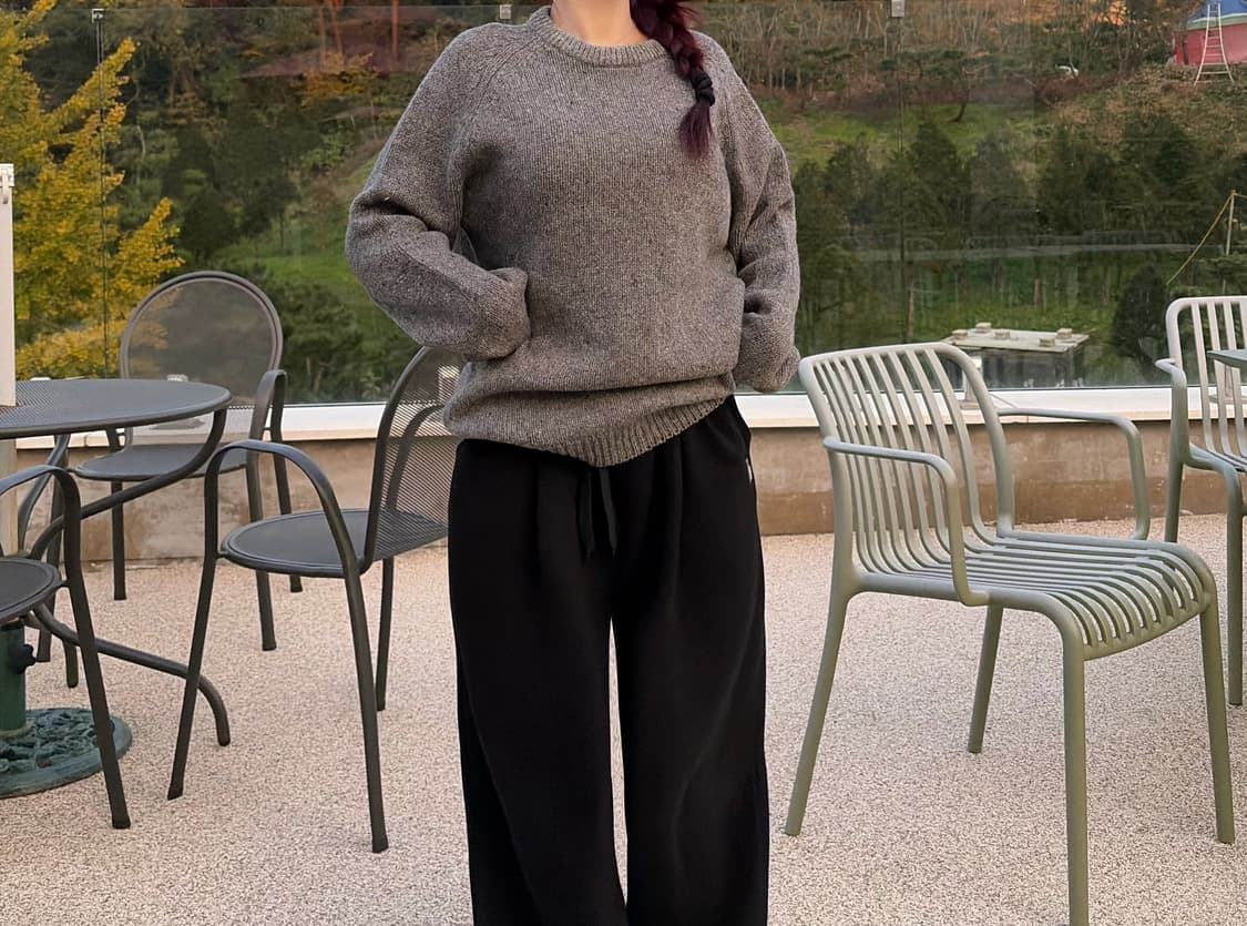 칼하트 그레이 아방핏 니트(m) 상품이미지9