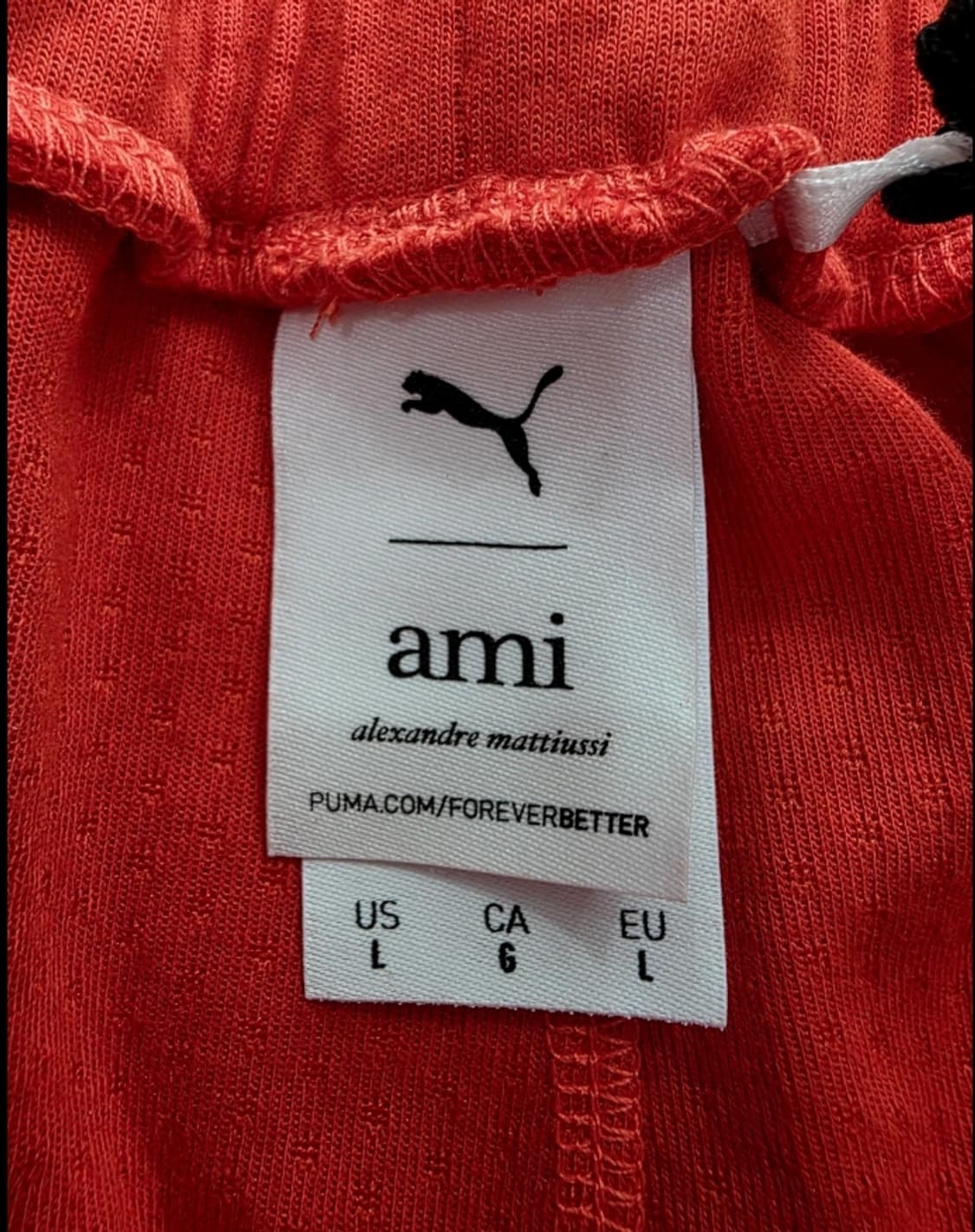 (새상품) 푸마 x 아미 콜라보 와이드 팬츠 오렌지 L 상품이미지8