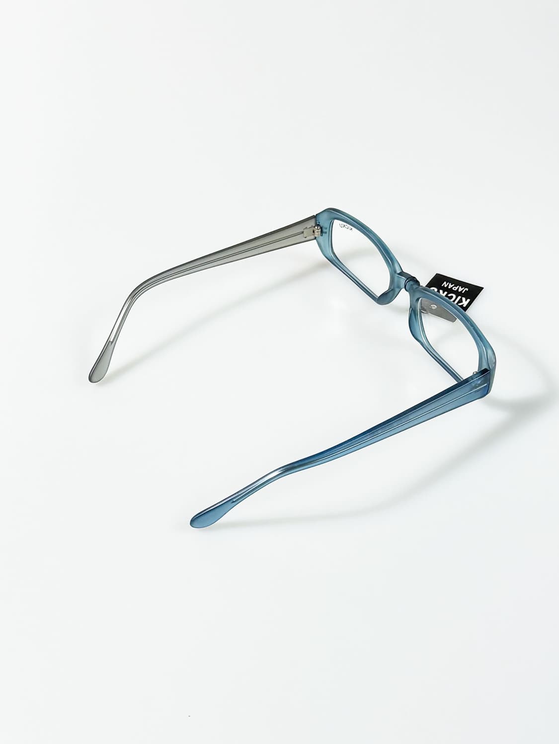 90s KICKU JAPAN 뿔테 블루 스퀘어 빈티지 안경 상품이미지4