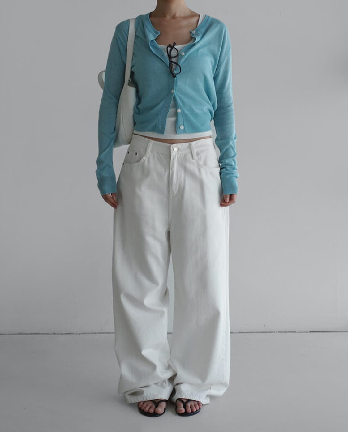 라룸 린넨가디건(소라) 새상품 상품이미지7