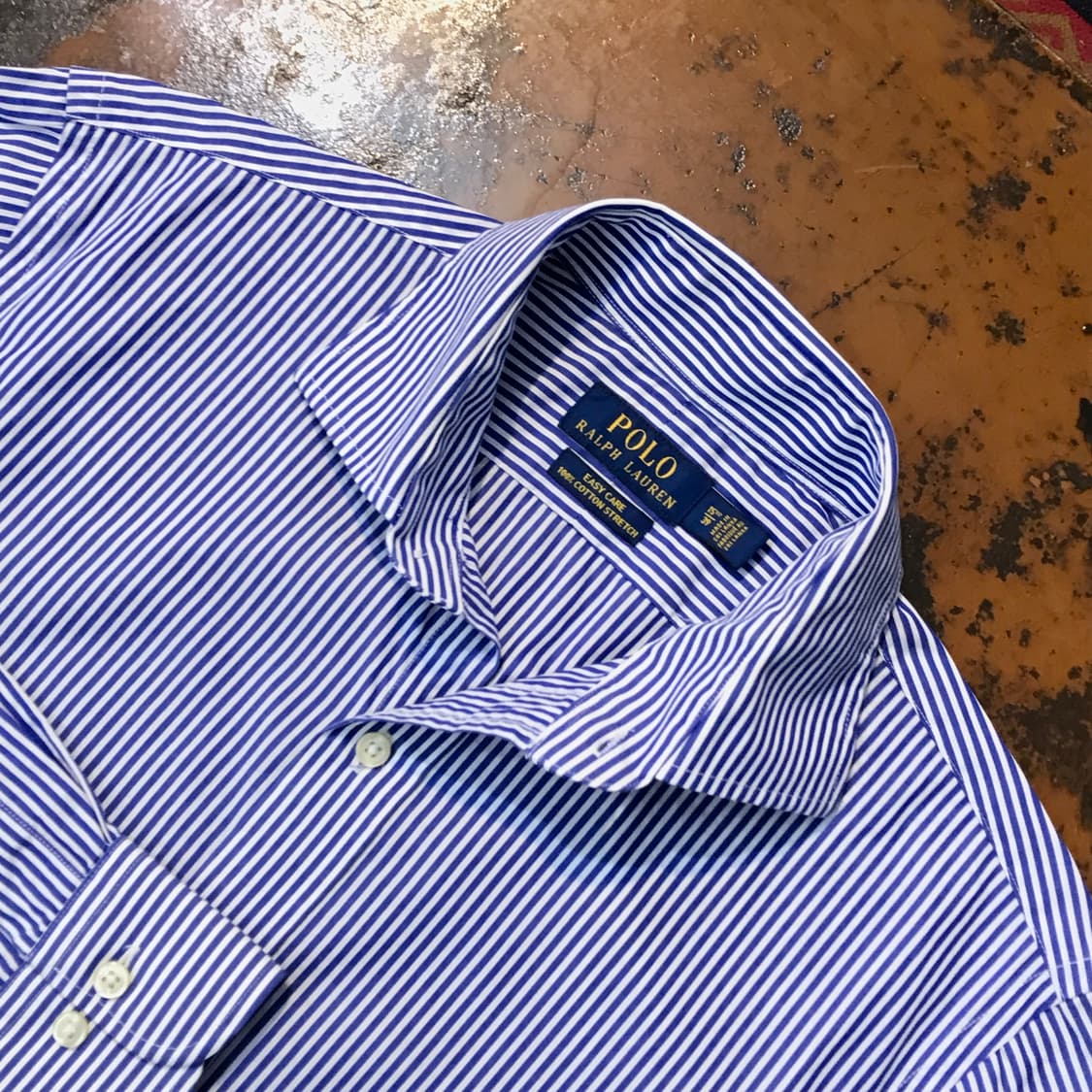 폴로랄프로렌 딥 블루 스트라이프 드레스셔츠 남성 105 사이즈 상품이미지3