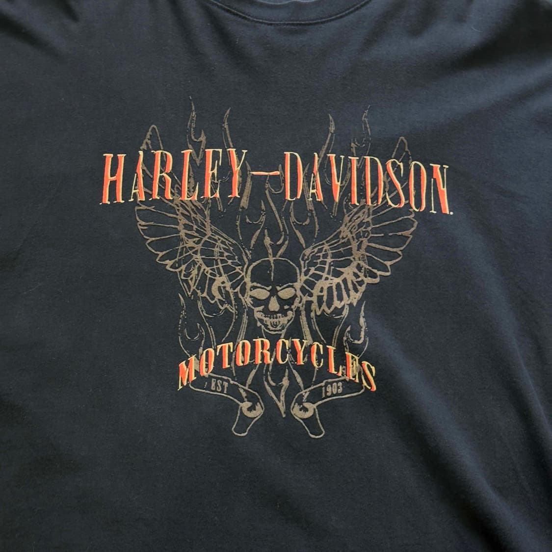 할리데이비슨 스컬  플레임 롱슬리브 긴팔 티셔츠 상품이미지2