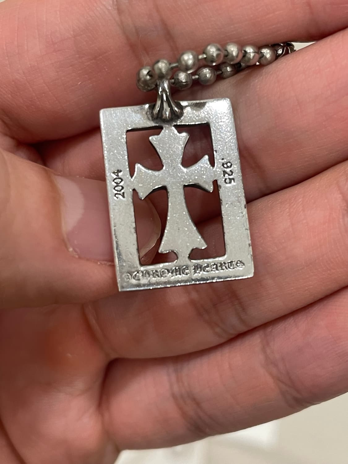 크롬하츠 프레임드 오픈 베이비팻 팬던트 목걸이 상품이미지4