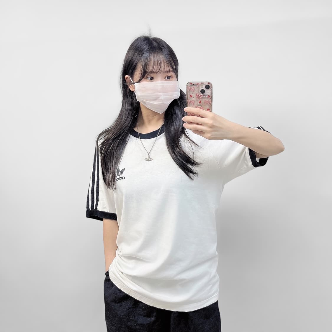 아디다스 불꽃 로고 3s 반팔티 화이트 상품이미지1