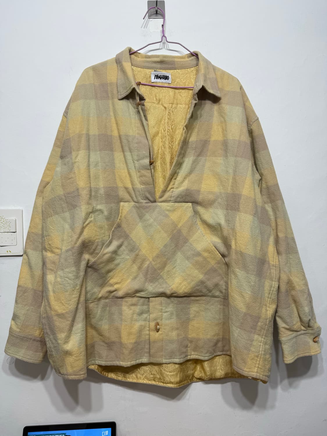 마리아노 magliano 22 체크 오버핏 아노락셔츠 M 상품이미지1