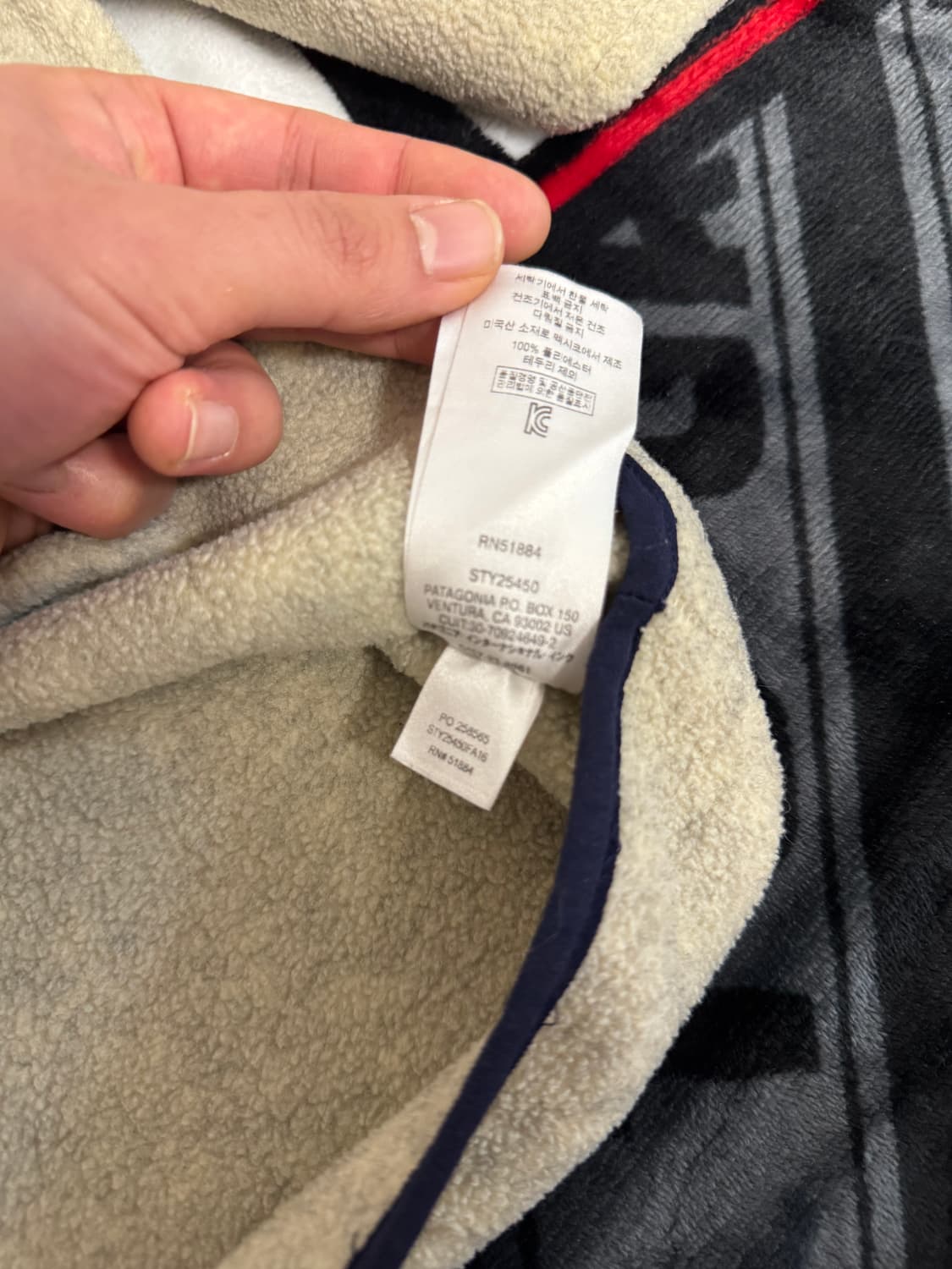 파타고니아 신칠라 스냅 티 풀 오버 오트밀 앤 네이비 메이드 인 멕시코 상품이미지8