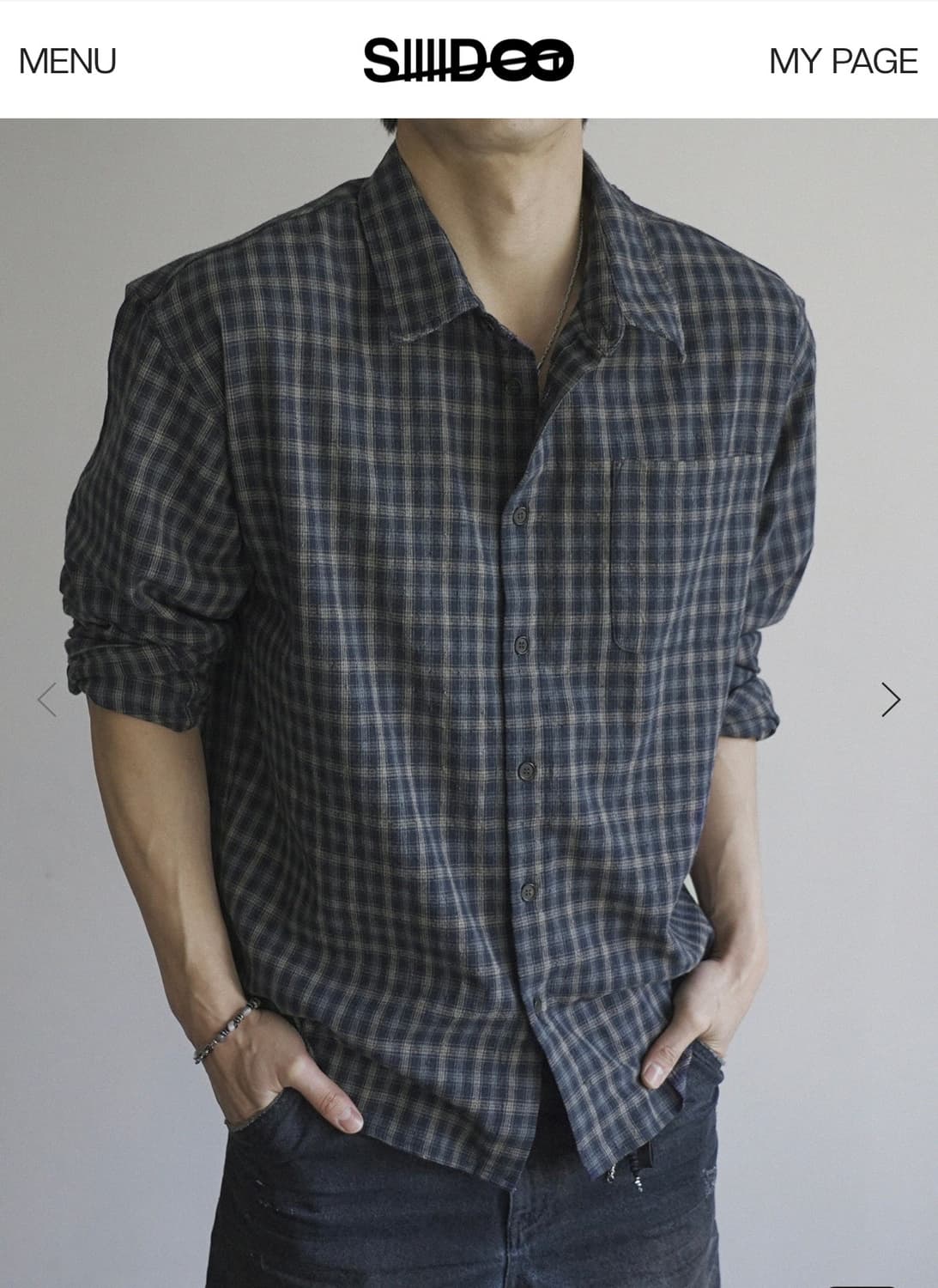 siiiido 긴팔 체크 셔츠 상품이미지3