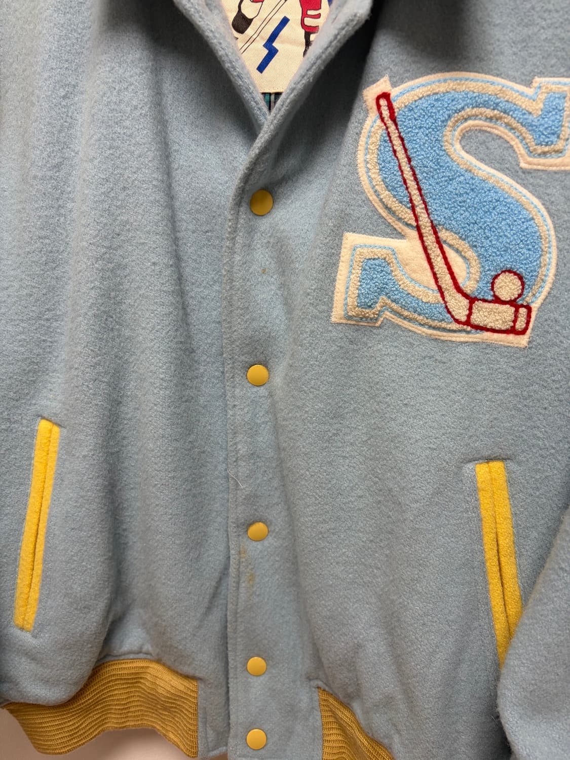 아이스하키클럽 빈티지 울 바시티 자켓 상품이미지3