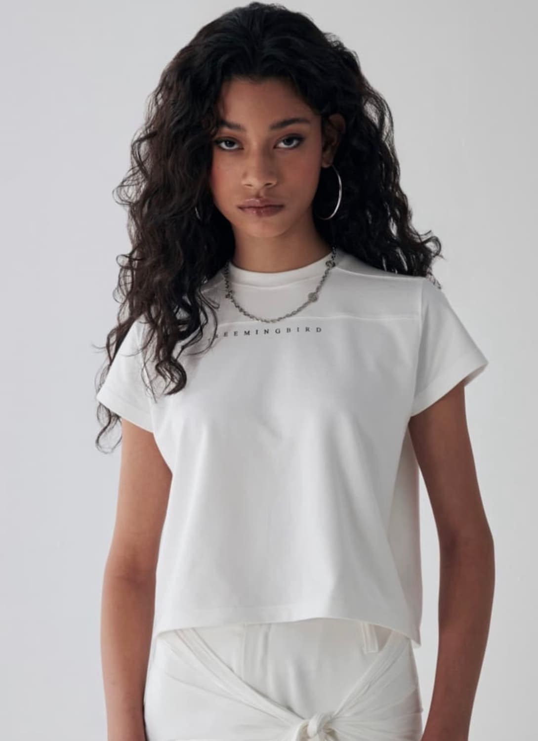 일괄) 트리밍버드 Logo Slit Crop T-Shirts  상품이미지1