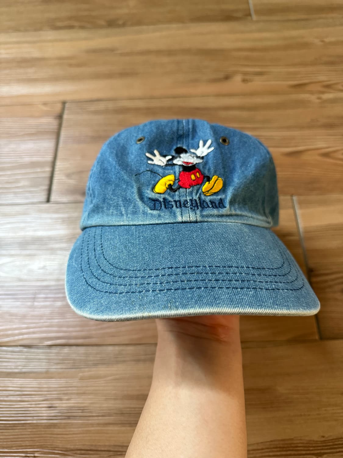 미키마우스 데님 청 캡 모자 상품이미지2