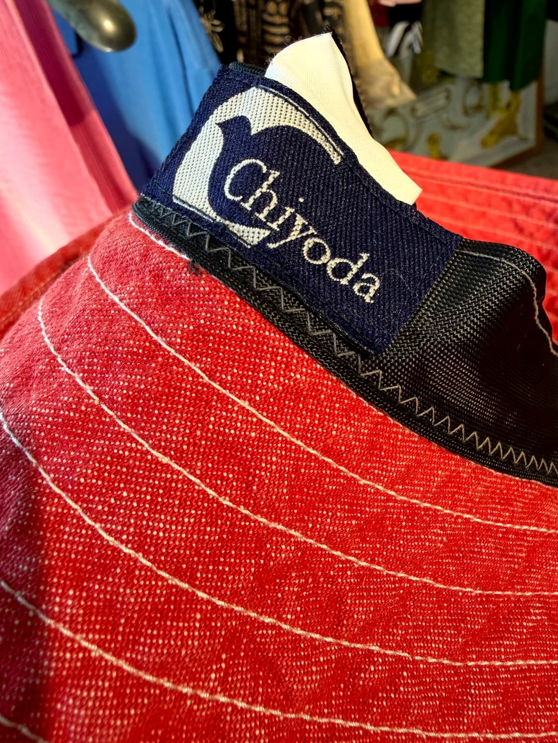 Vintage Chiyoda Red Stitched Bucket Hat 상품이미지5