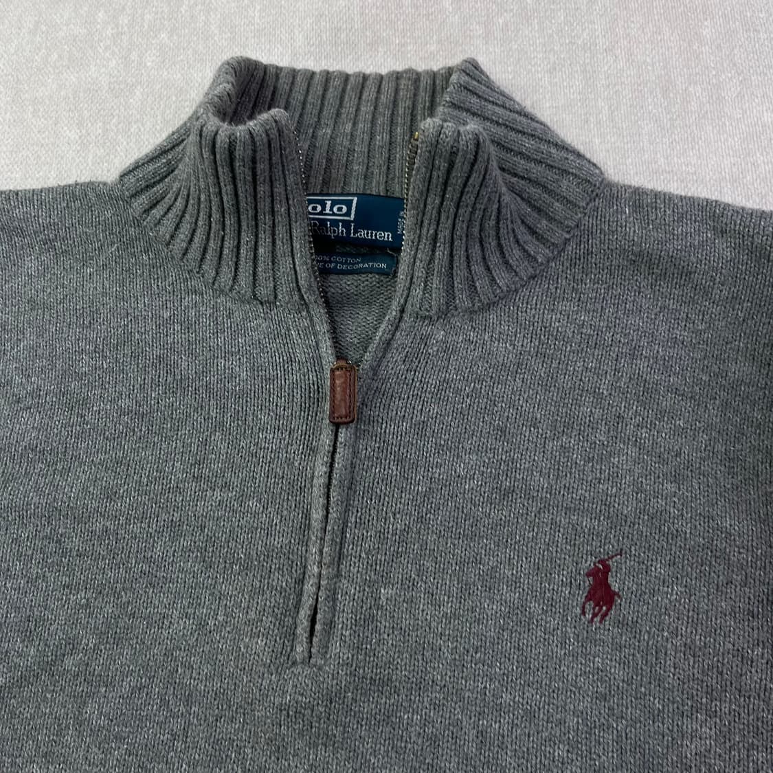 95 폴로랄프로렌 차콜 반집업 니트 상품이미지2