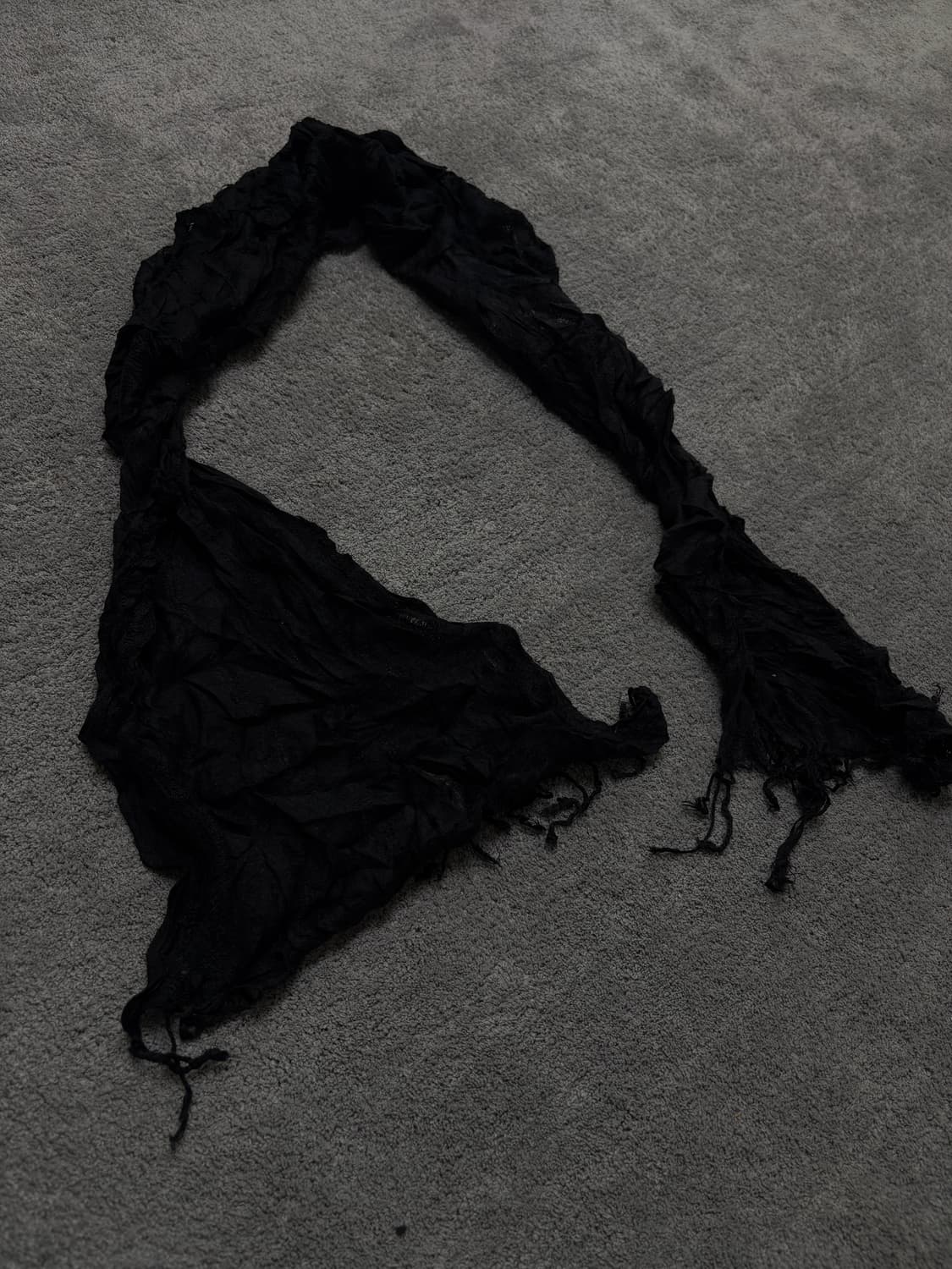 Vintage v-kei punk mood black scarf 상품이미지2