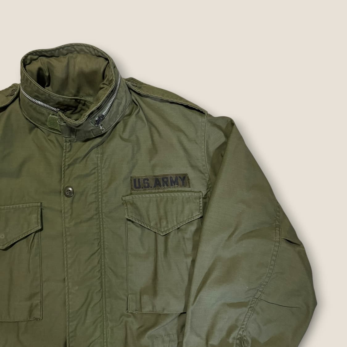 80s USA M-65 필드자켓 OG-107 M-Short 상품이미지2