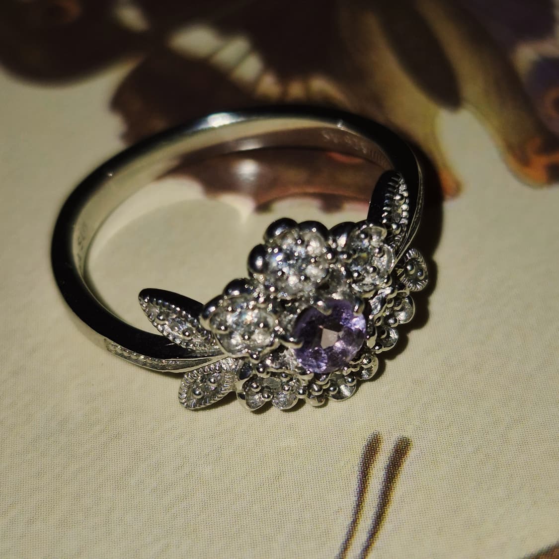 05s 안나수이 실버 925 크리스탈 꽃잎 반지 상품이미지7