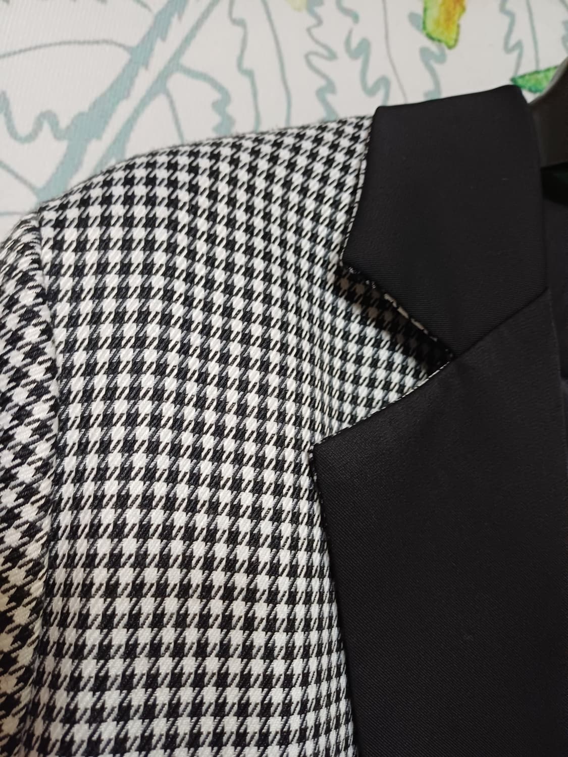 새상품급/유니크 체크 반반 자켓 블레이저 상품이미지9