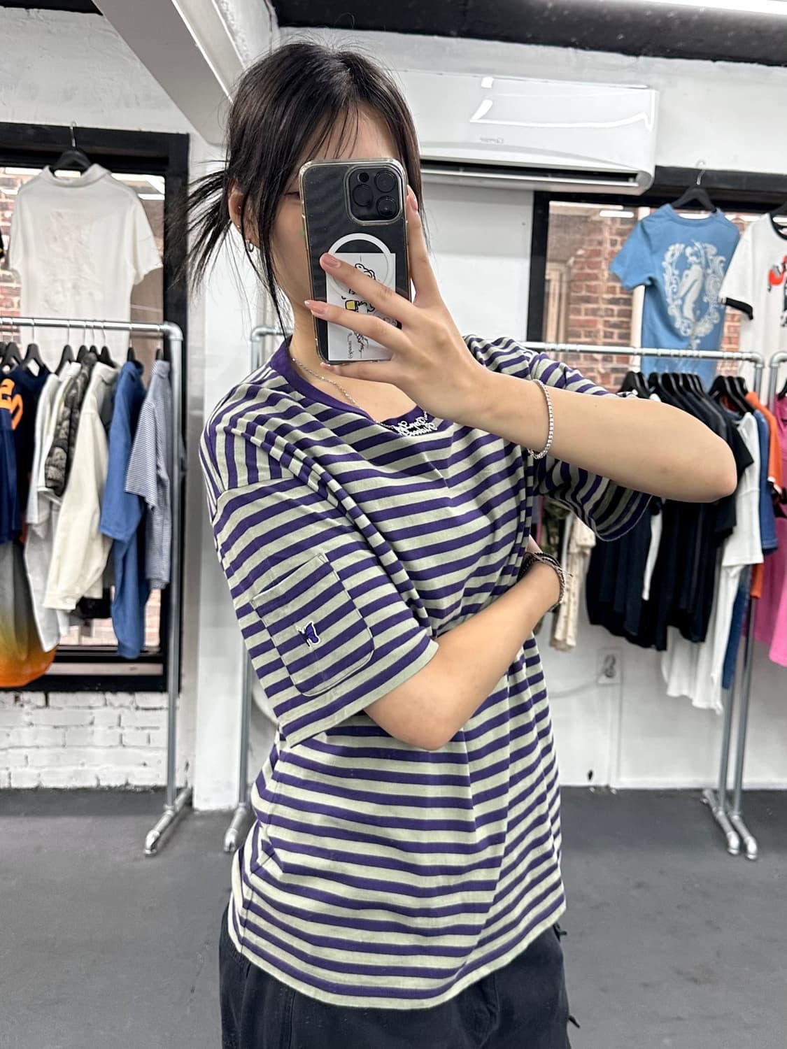 니들스 스트라이프 티셔츠 상품이미지1