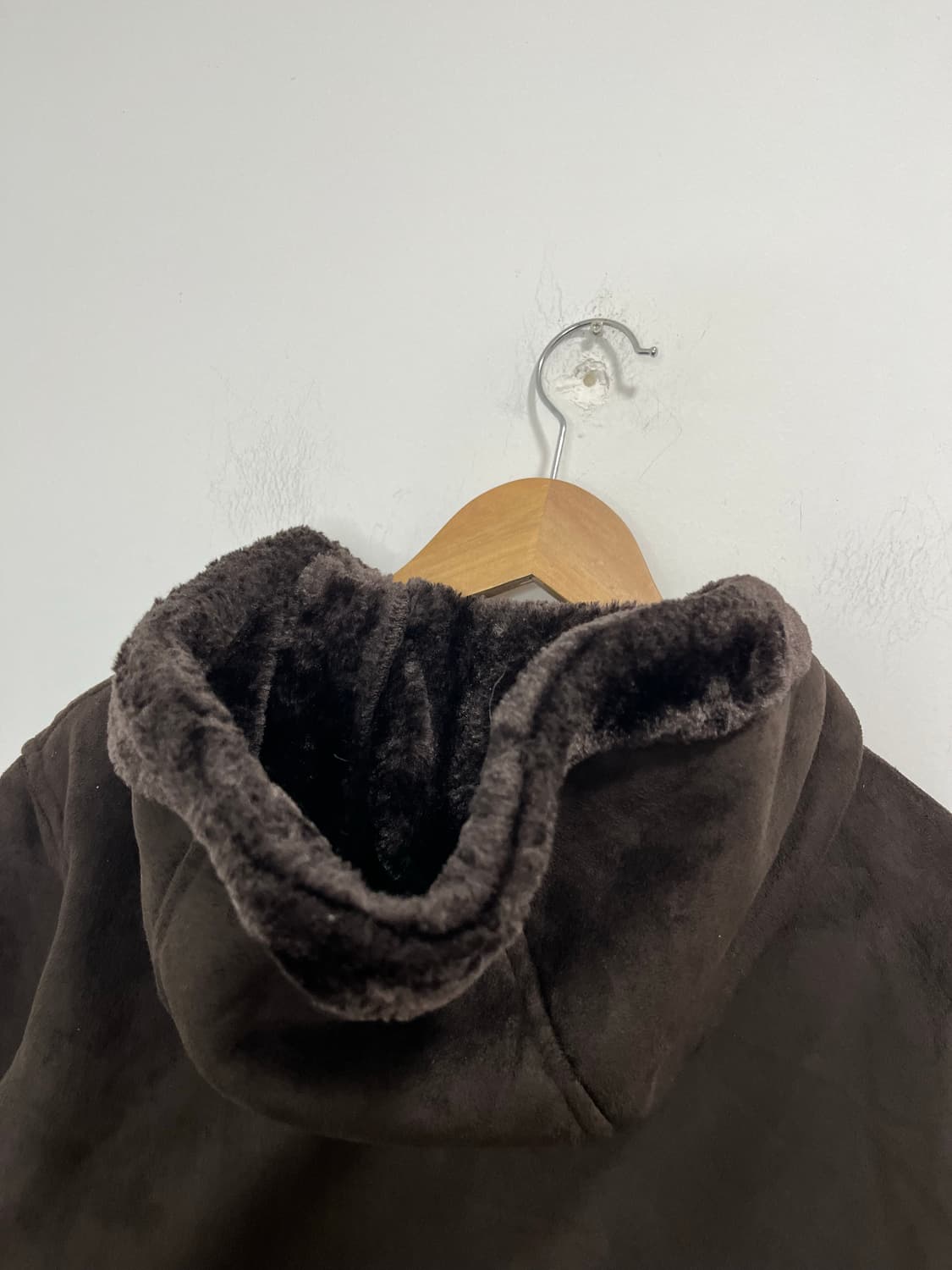 일본 빈티지 모리걸 브라운 무스탕 후드 코트 상품이미지10