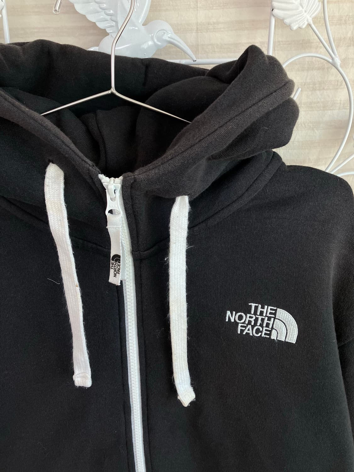 빈티지 노스페이스 자수 블랙 후드 집업 y2k 스트릿 갸루 펑키 일본빈티 상품이미지4