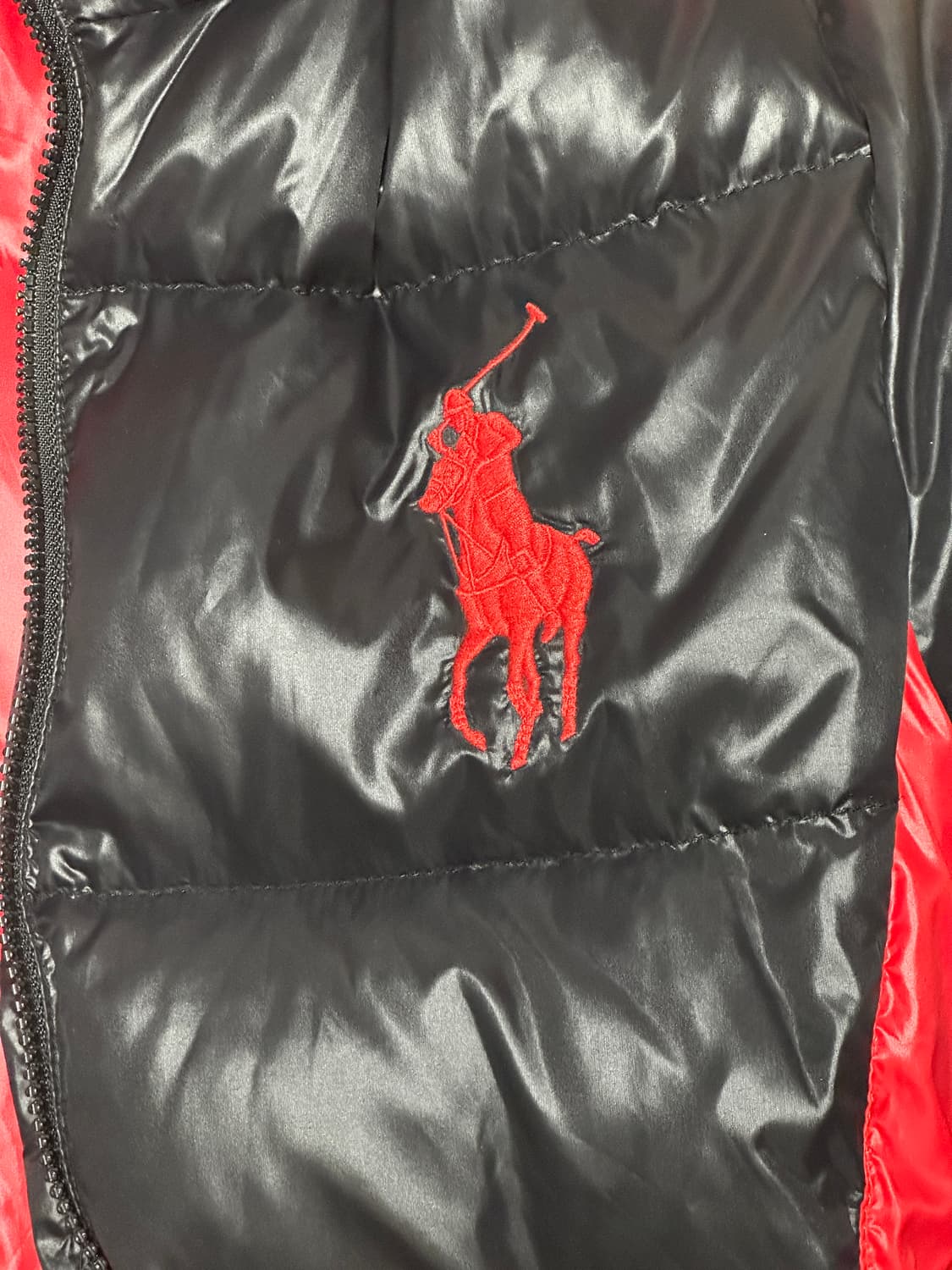 폴로 빅포니 유광 검빨 패딩 상품이미지5