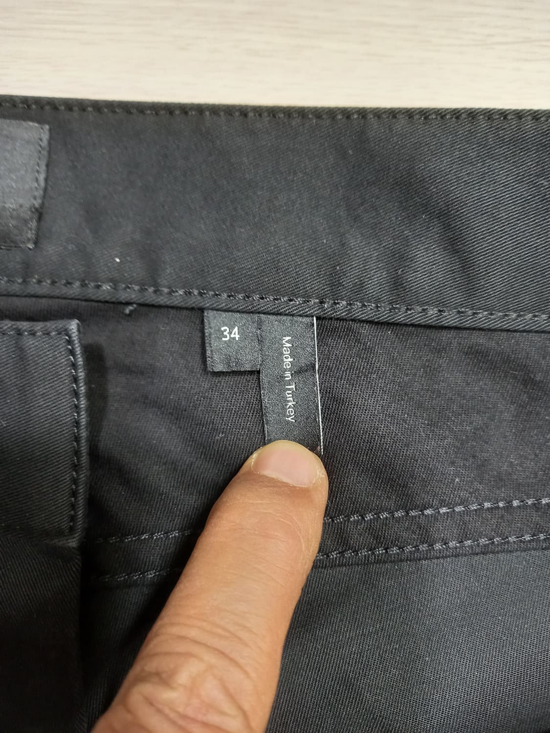 34 Theory 봄여름용 스판 슬림일자 치노 블랙 34-554 상품이미지8