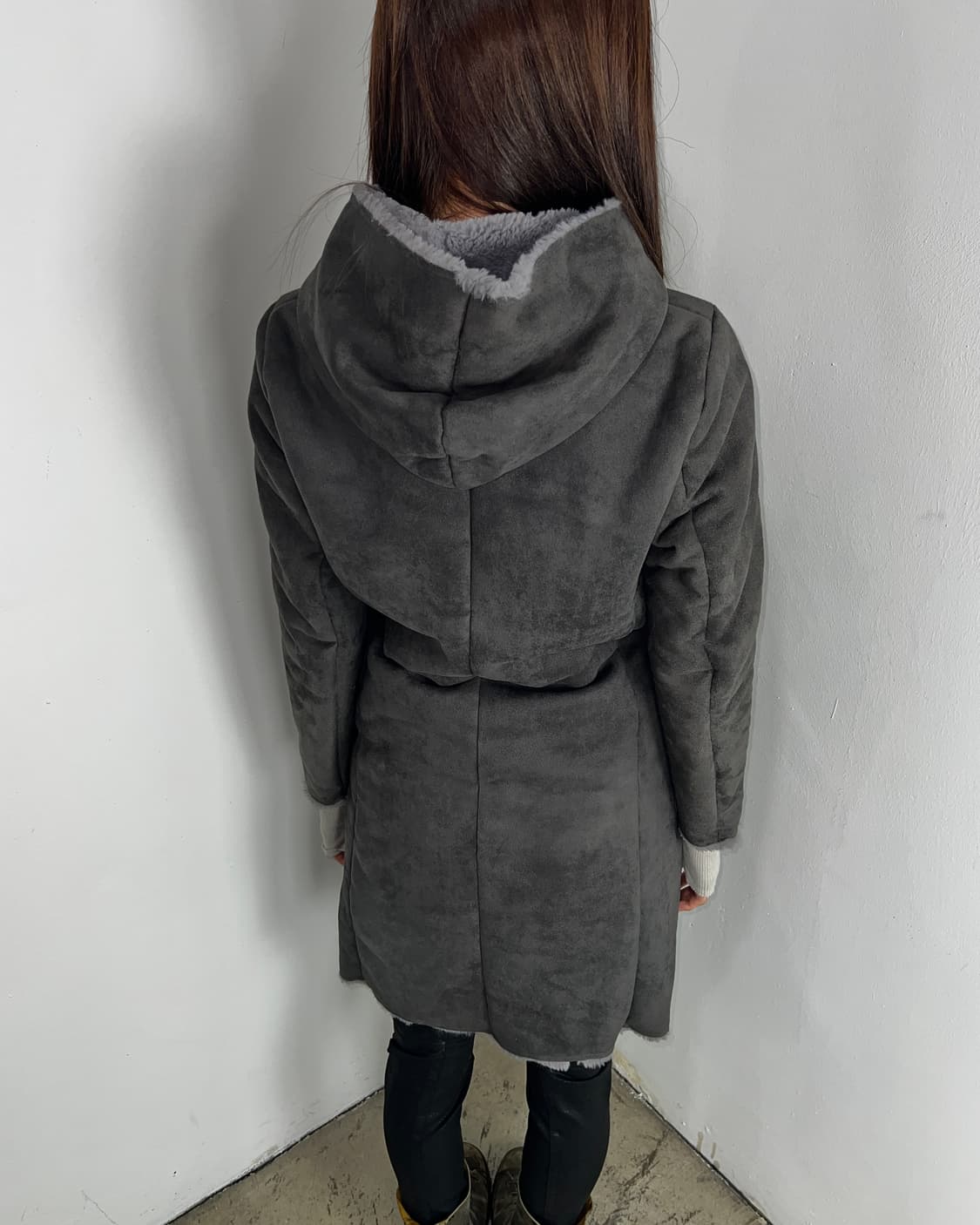 No ID 리버시블 무톤 코트 상품이미지4