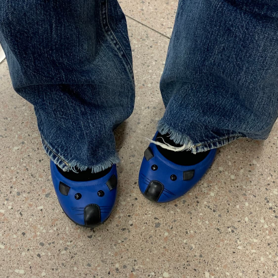 마크 바이 마크 제이콥스 블루 레더 마우스 플랫 슈즈 상품이미지2