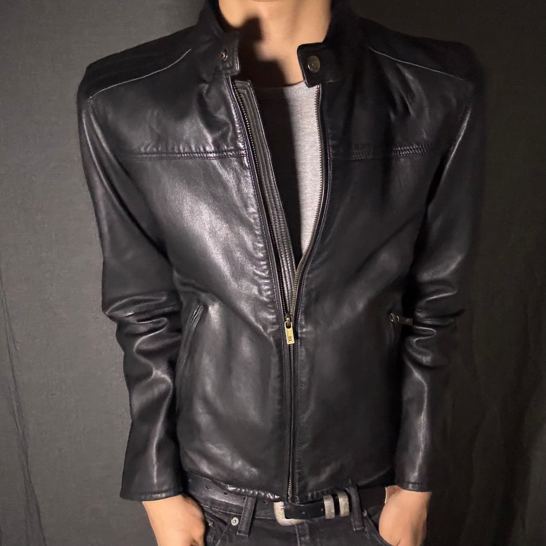 lamb skin leather jacket 상품이미지5