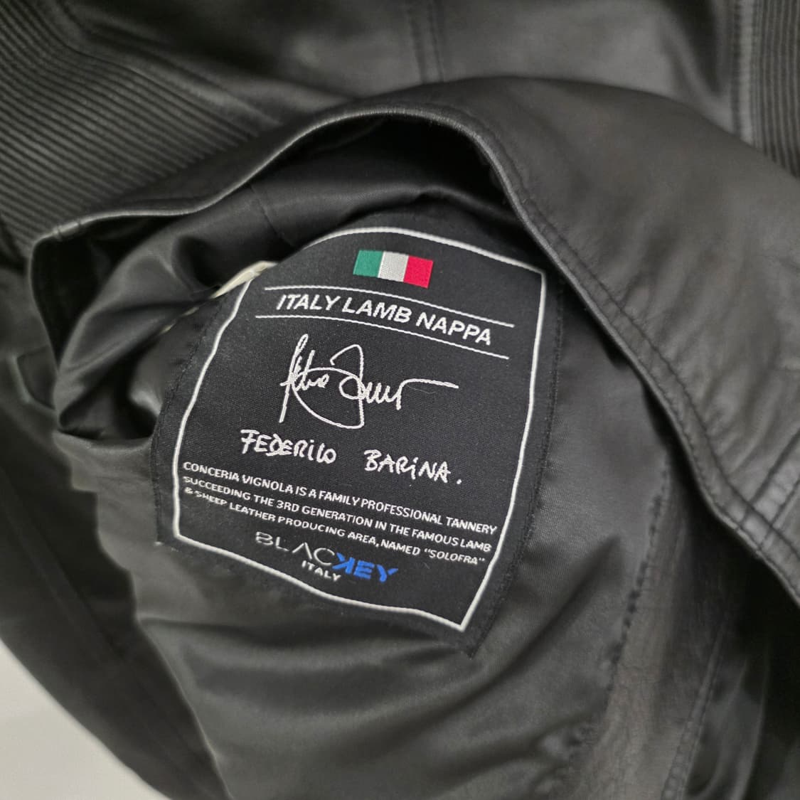 블랙키 이태리 램 스킨 라이더 자켓 55 상품이미지7