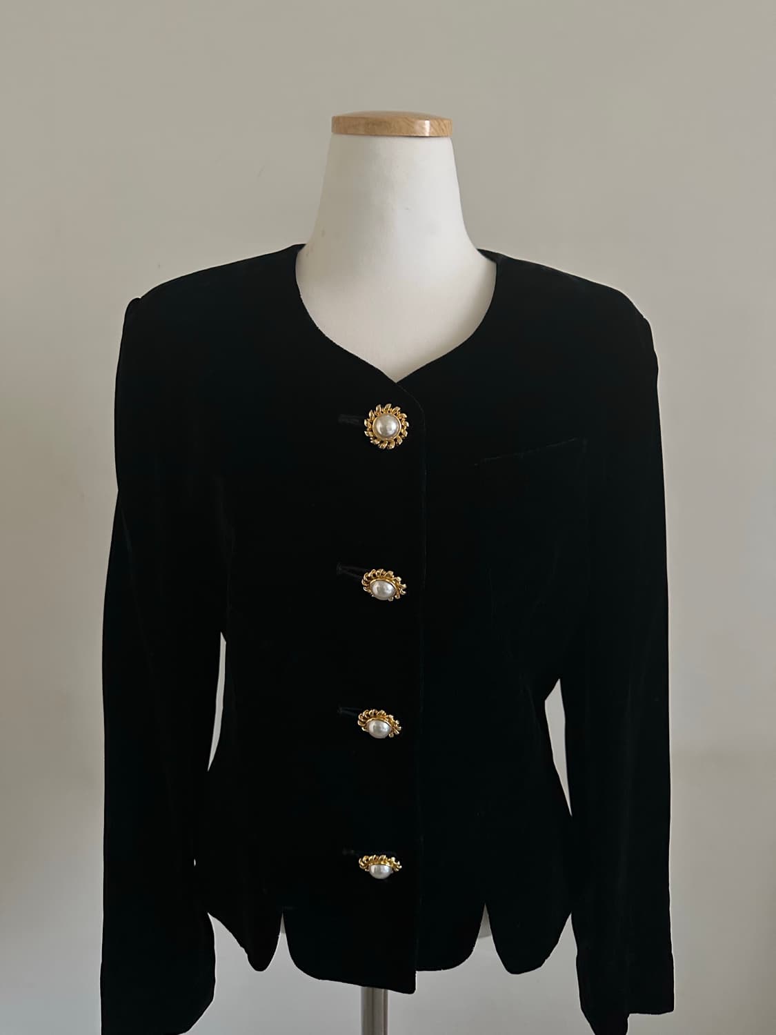 JPN 빈티지 일본 트위드 벨벳 자켓 상품이미지3