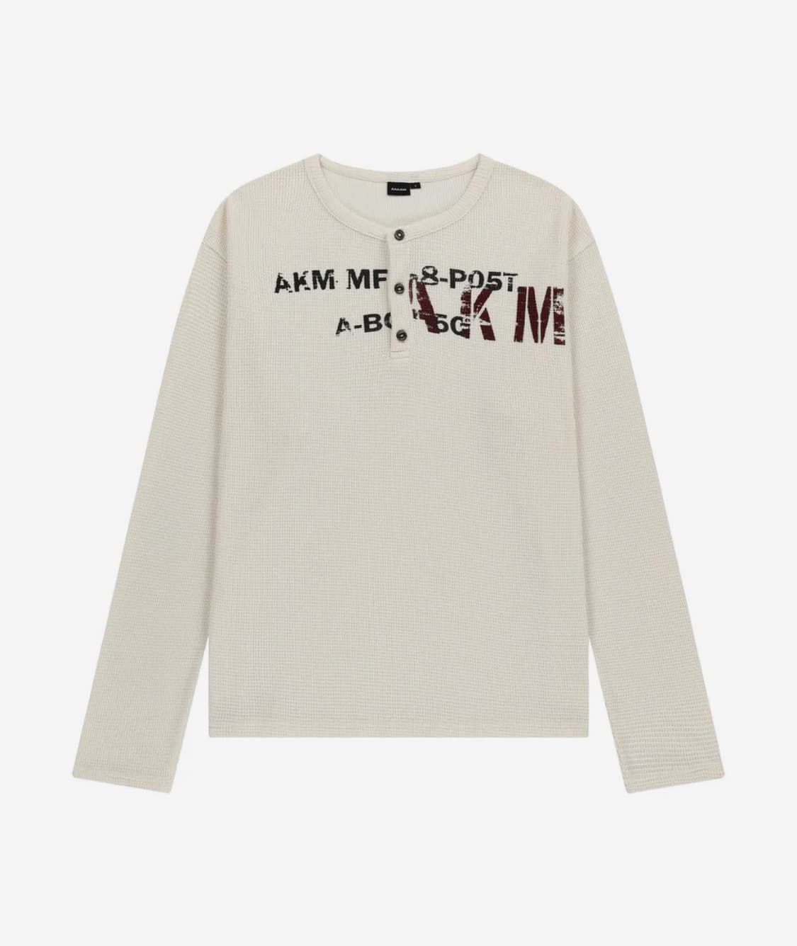 아캄 Waffle Henry Neck Long Sleeve (Ivory) 상품이미지1