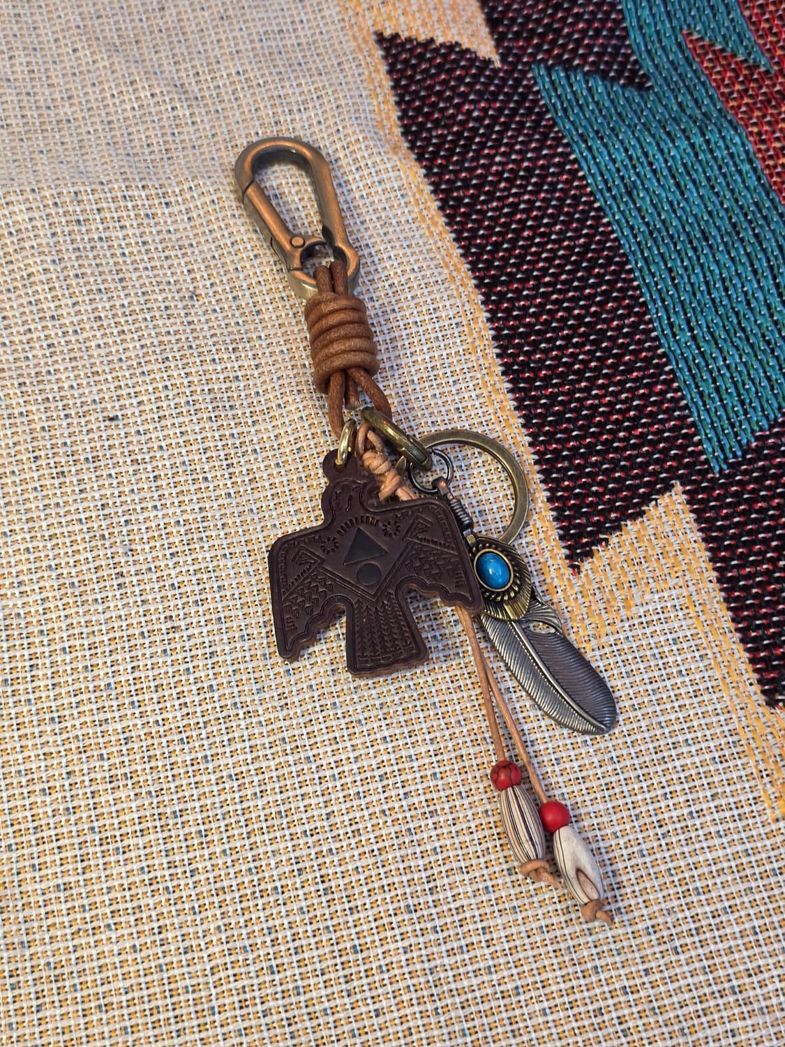 3cross handmade leather eagle keyring 상품이미지5