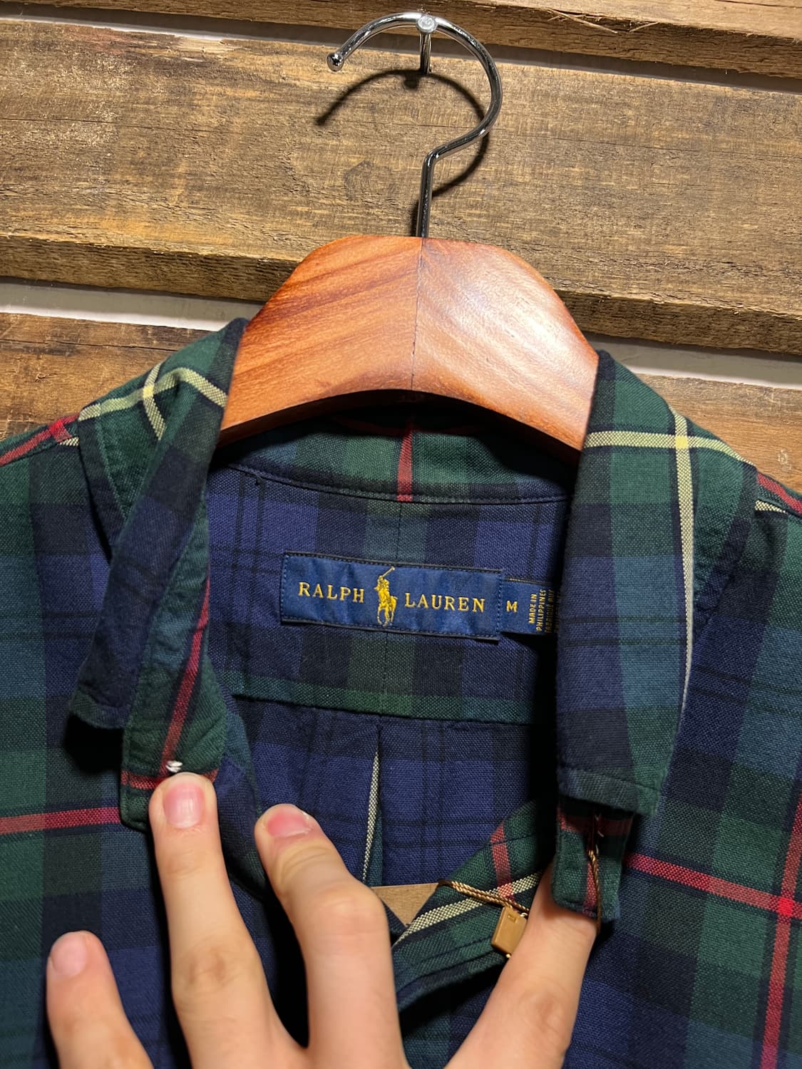 [M]폴로 랄프로렌 그린 타탄체크 옥스포드 셔츠 상품이미지2