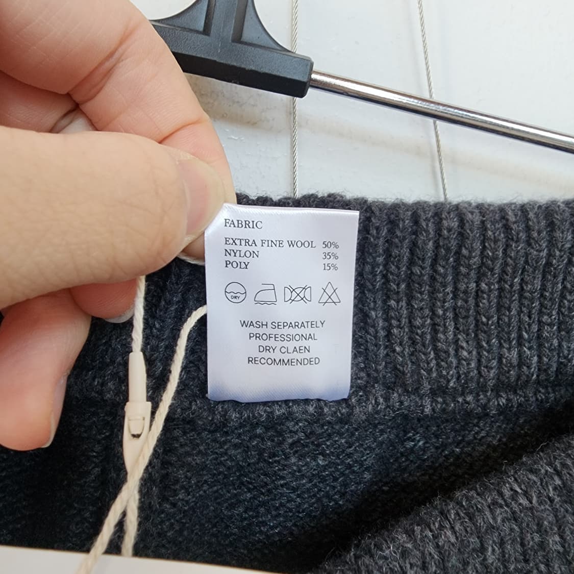 YOONSEUL 니트 반바지 챠콜색 상품이미지5